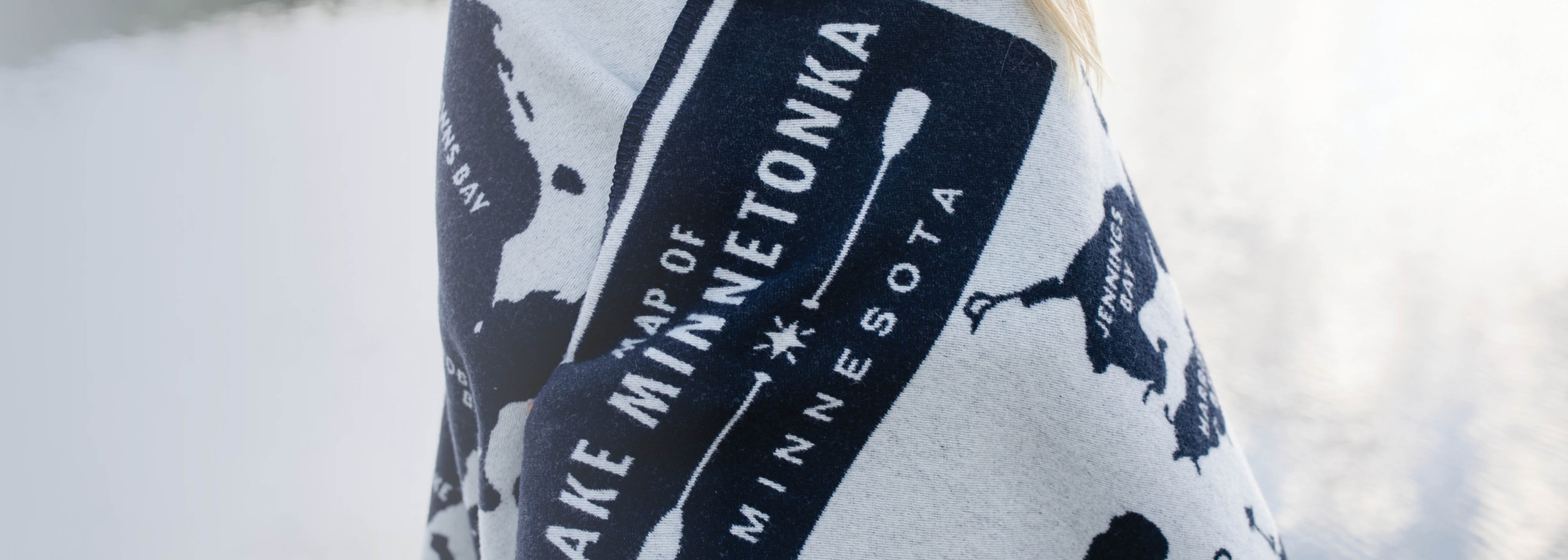 Lake & City Map Throw Blankets