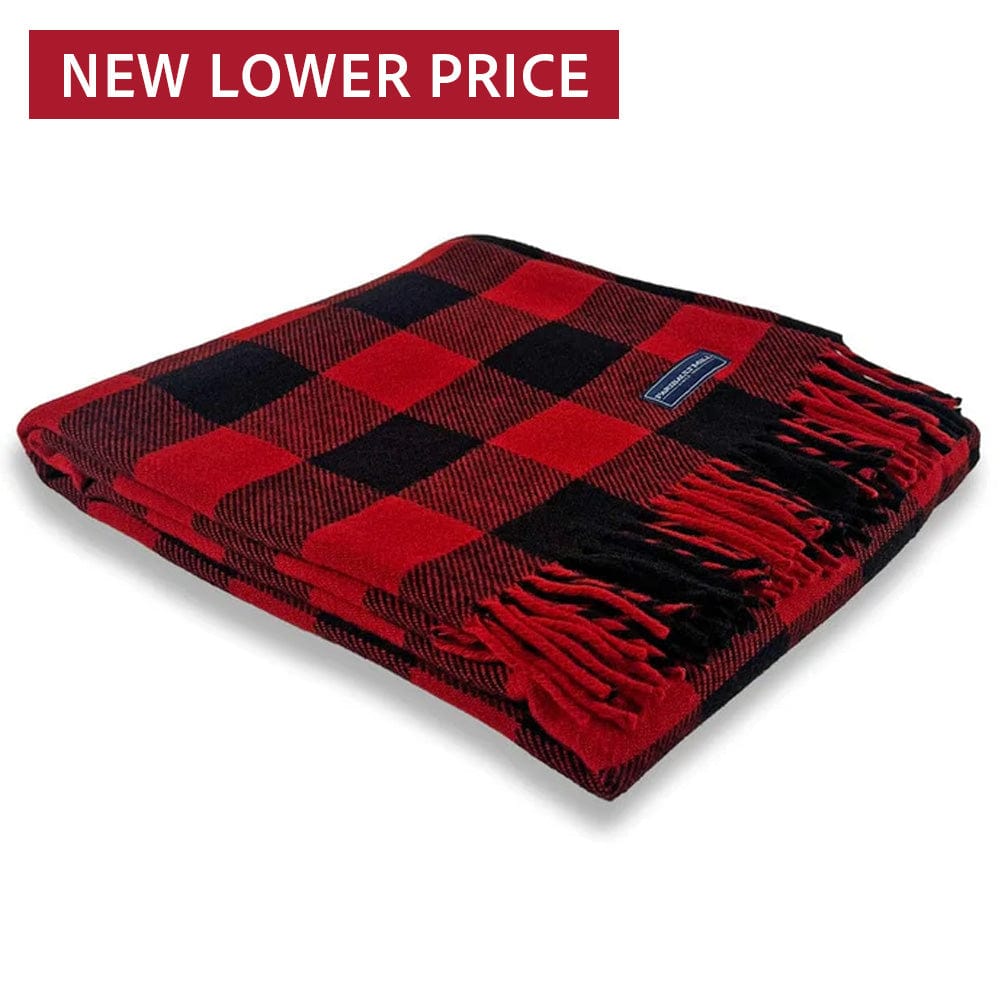 Buffalo Check Wool Throw Blanket Red Black active Buffalo Check Wool Throw Current Full Price group-gallery machine washable Patterns & Plaids
