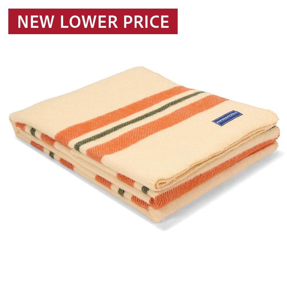 Cabin Wool Throw Honey Orange Olive active Current Full Price group-gallery machine washable personalization Stripes