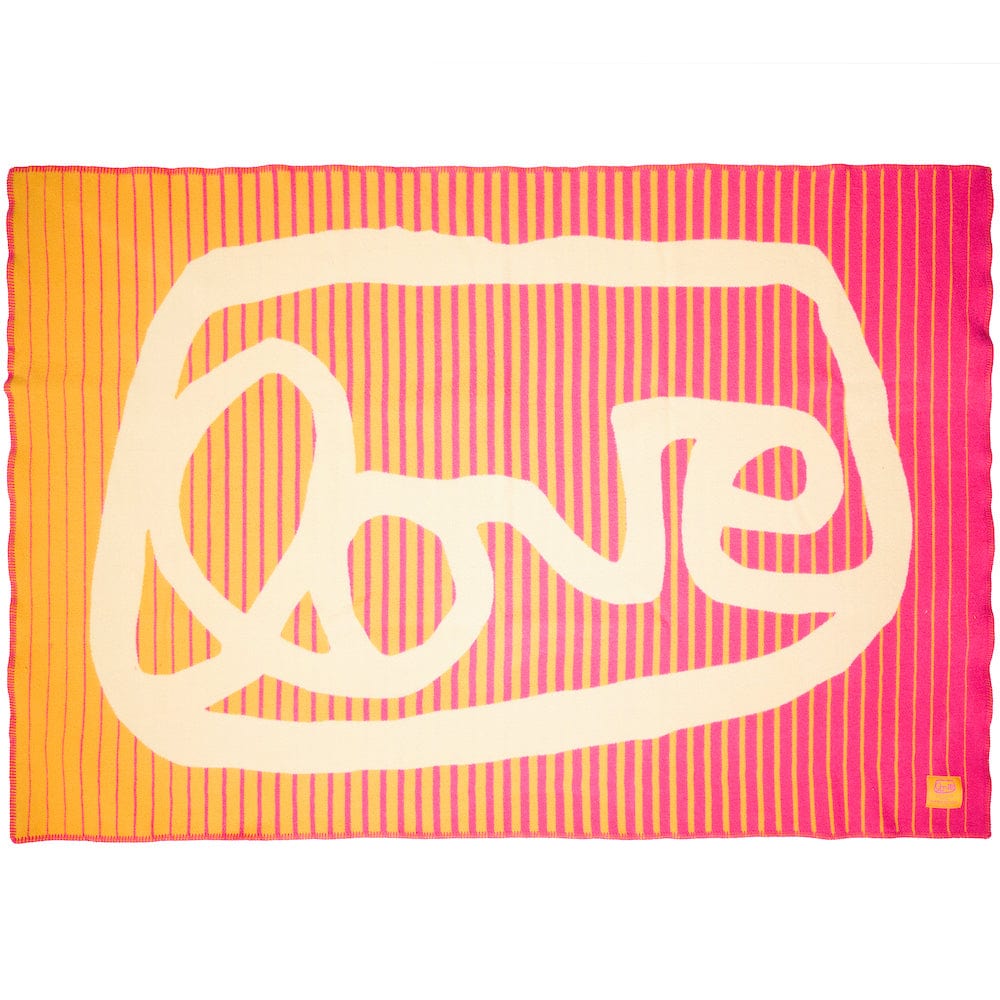 Factory Second Alexandra Grant LOVE™ Wool Throw Blanket - Pink 48" x 68" active Dry clean or hand wash group-gallery