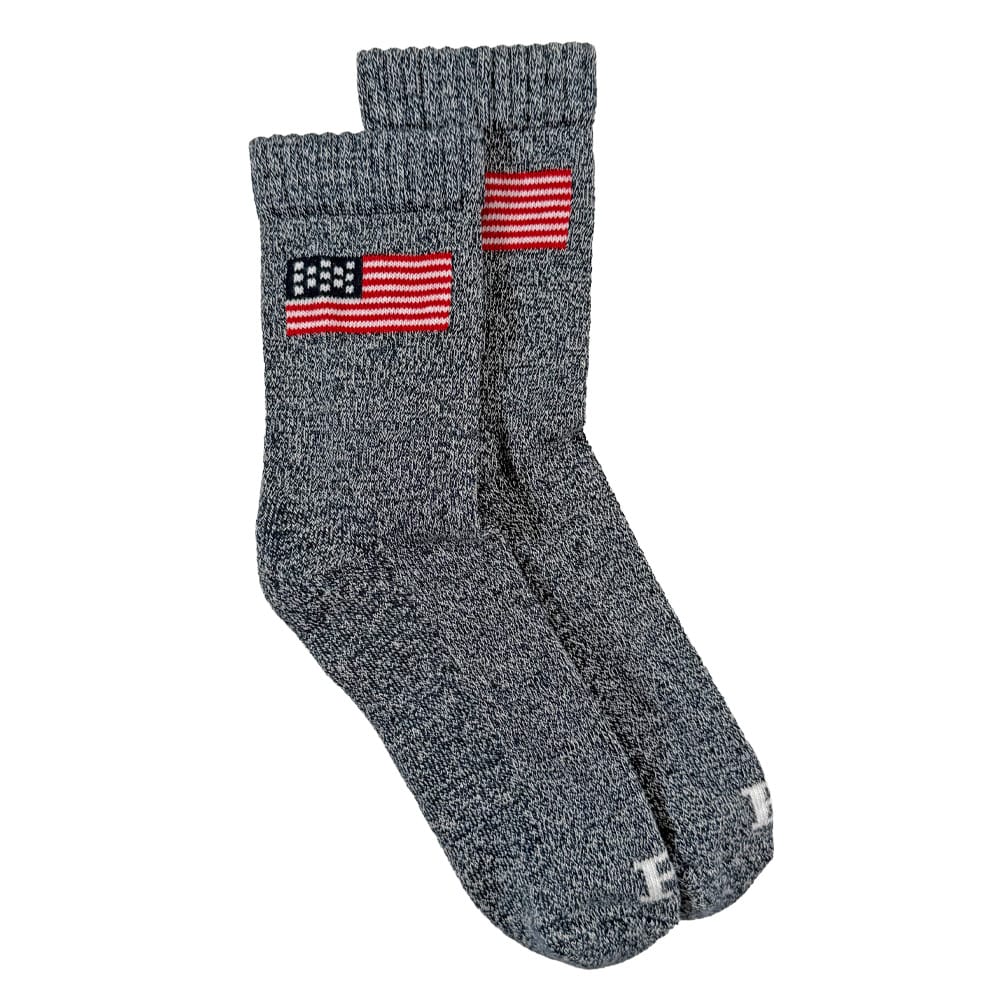 American Flag Cotton Marled Socks Navy Natural