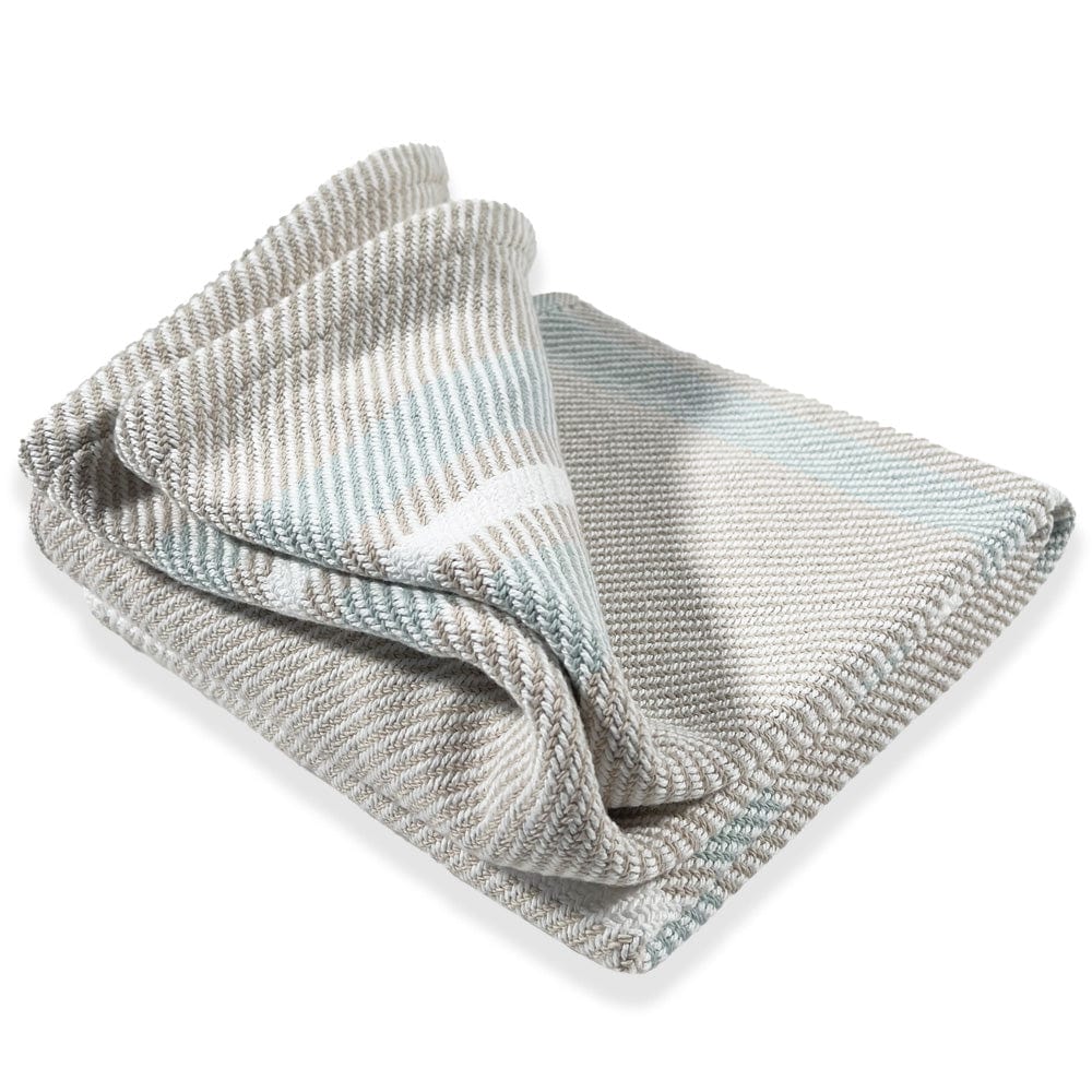 Cabin Cotton Throw - White/Oyster/Surf active Cabin Cotton Throw Current Full Price group-gallery machine washable New Lower Price Stripes