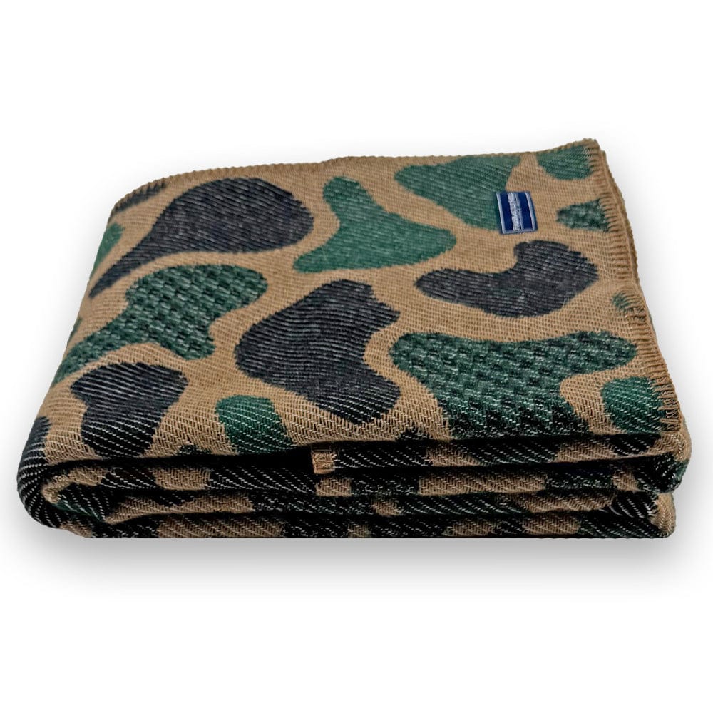 Limited Edition Camo Wool Throw Blanket - Green active Current Dry clean or hand wash Full Price group-gallery New Lower Price