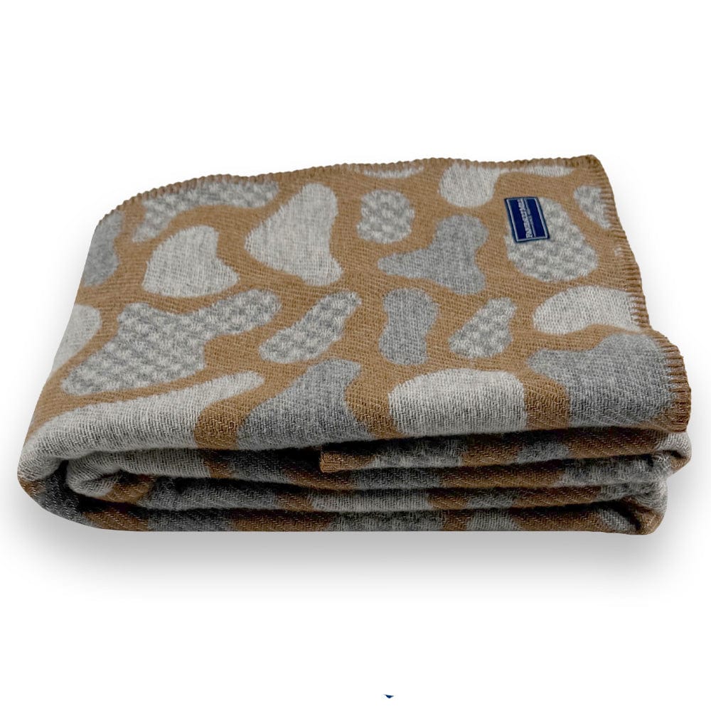 Limited Edition Camo Wool Throw Blanket - Tan active Current Dry clean or hand wash Full Price group-gallery