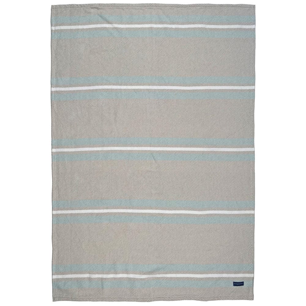 Cabin Cotton Throw - White/Oyster/Surf active Cabin Cotton Throw Current Full Price group-gallery machine washable New Lower Price Stripes
