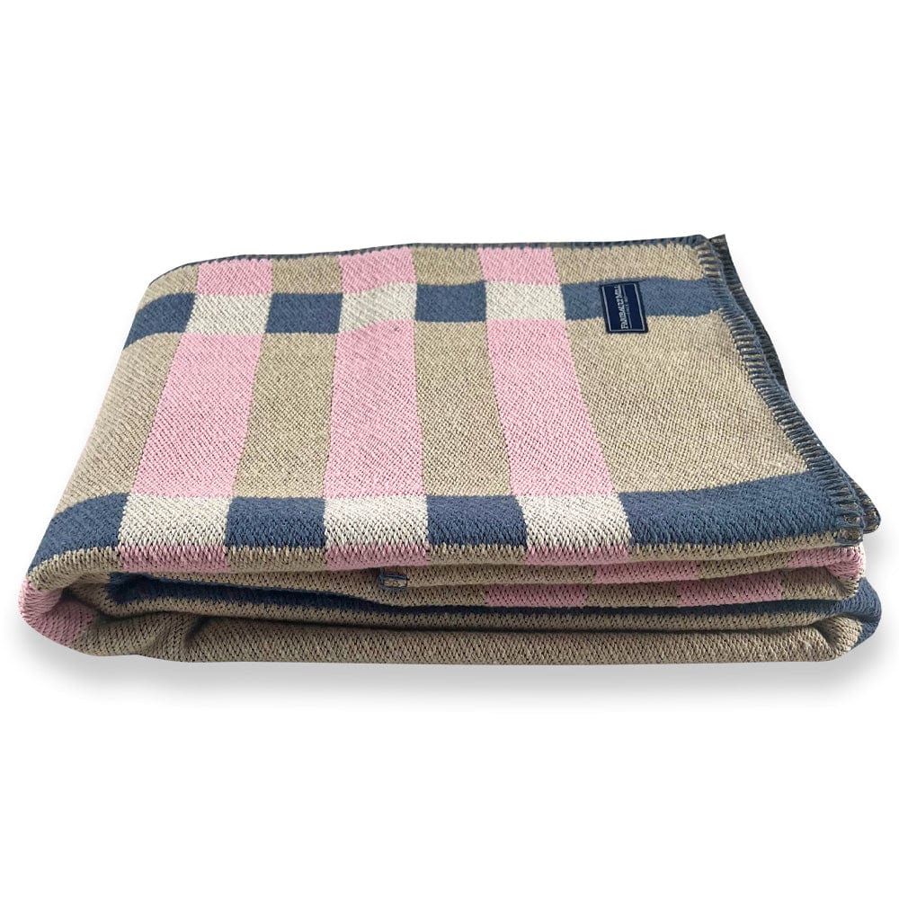 Frame Plaid Cotton Throw - Beige active Dry clean or hand wash