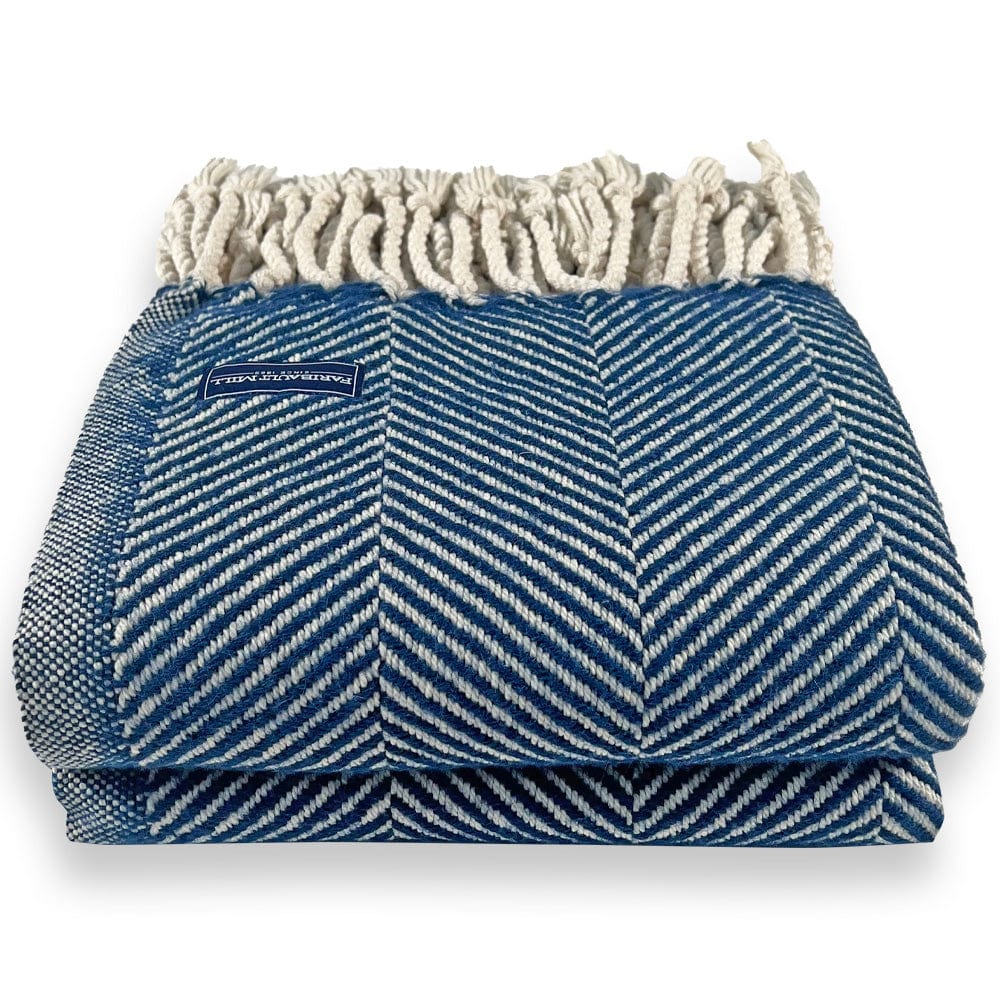 Islesboro Cotton & Alpaca Throw - Indigo active Current dry clean only Full Price group-gallery Islesboro Cotton & Alpaca Throw