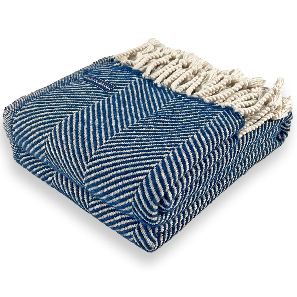 Islesboro Cotton & Alpaca Throw - Indigo active Current dry clean only Full Price group-gallery Islesboro Cotton & Alpaca Throw