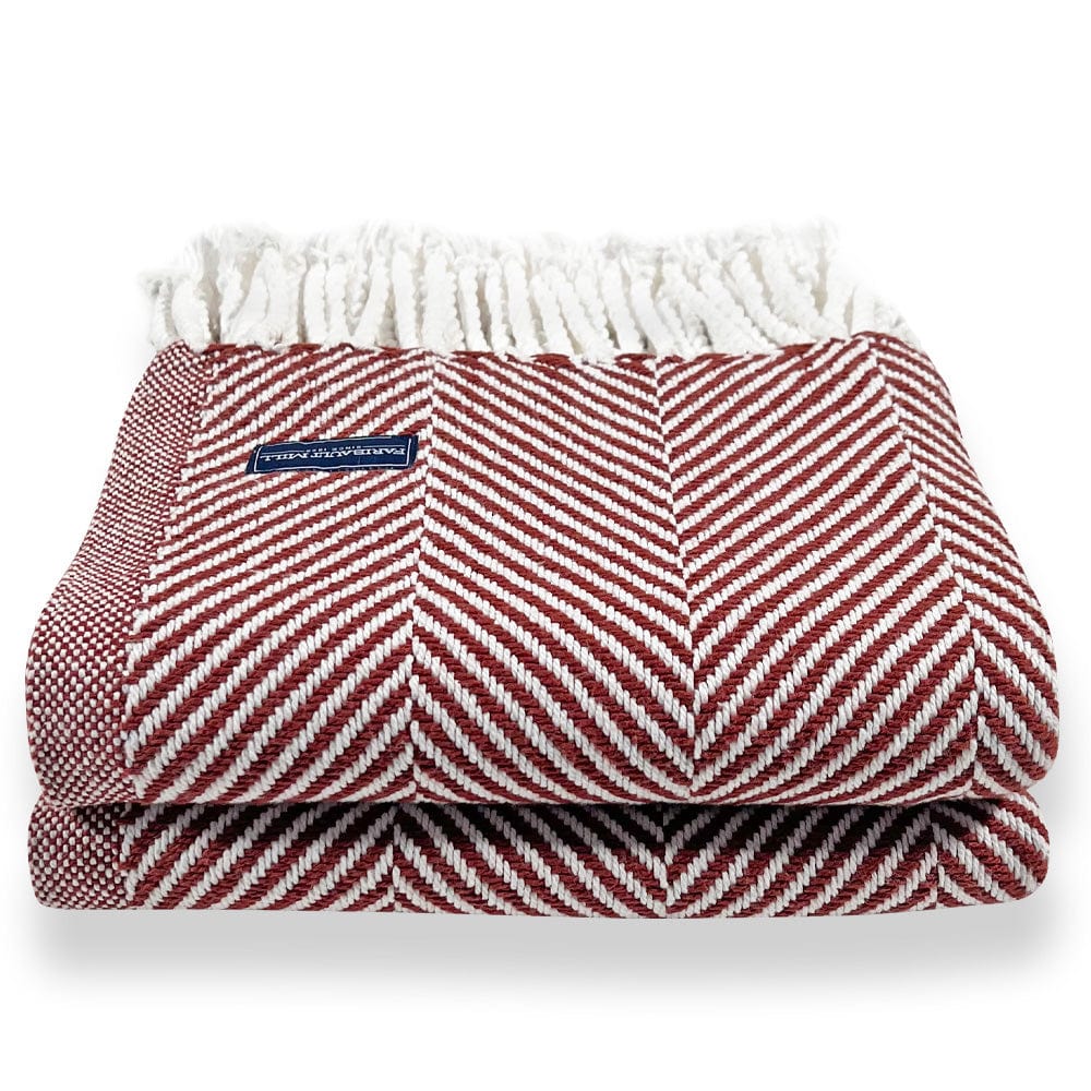 Monhegan Cotton Throw With Fringe active All Throws Best Seller Cotton Throws Current Full Price FWM group-gallery Herringbone Collection Herringbone Throw machine washable personalization Regular Priced Throws