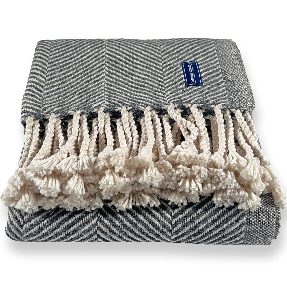 Islesboro Cotton & Alpaca Throw - Grey Heather active Current dry clean only Full Price group-gallery Islesboro Cotton & Alpaca Throw
