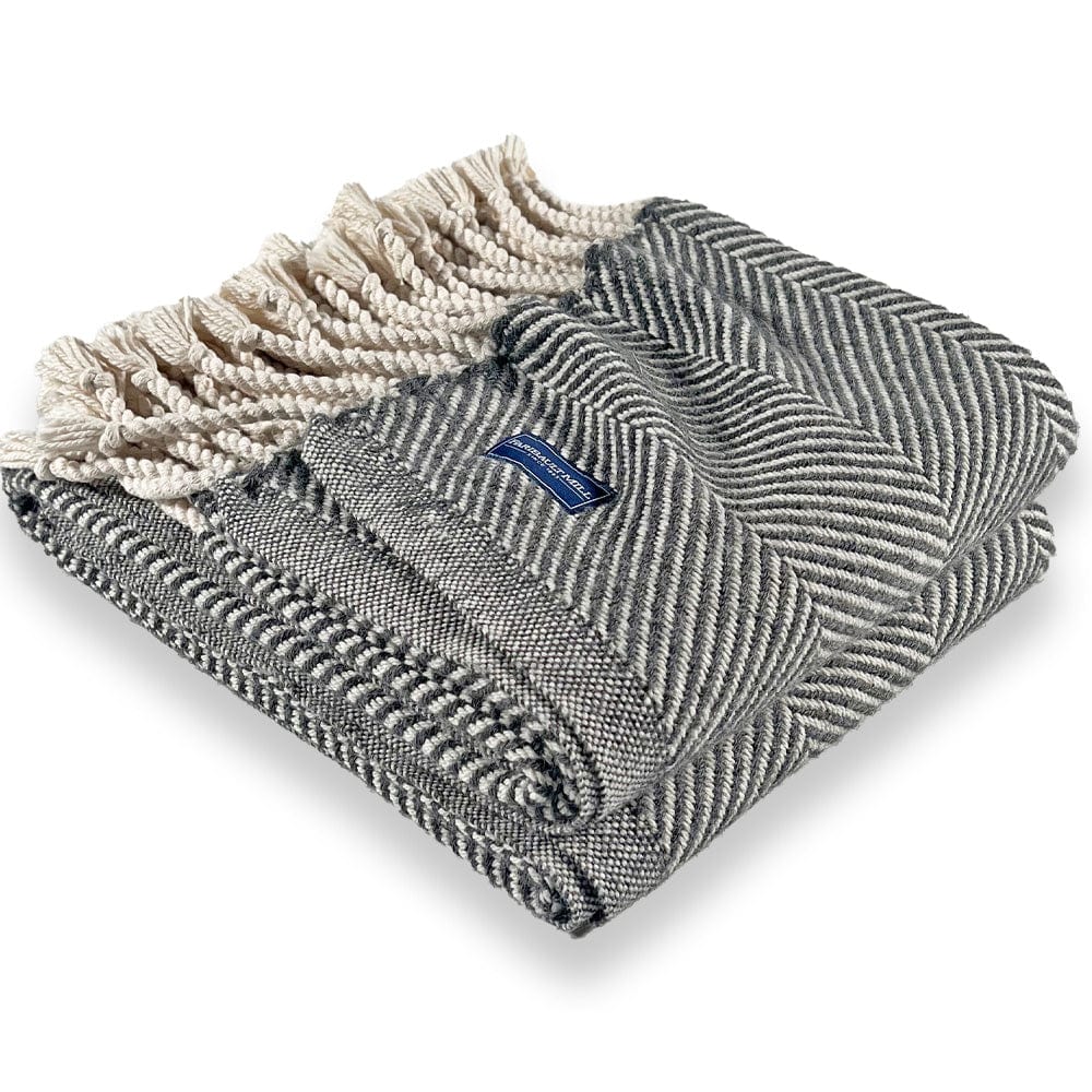 Islesboro Cotton & Alpaca Throw - Grey Heather active Current dry clean only Full Price group-gallery Islesboro Cotton & Alpaca Throw