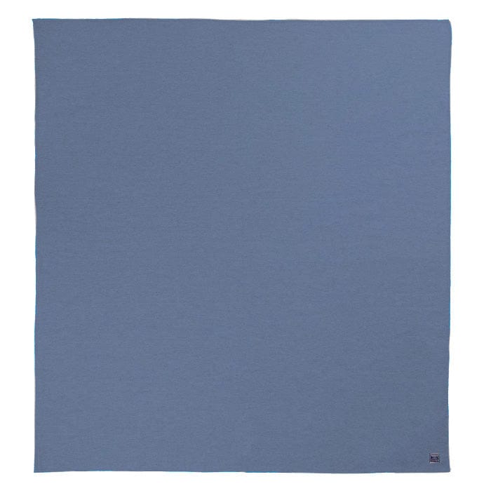 Lakefront Wool Blanket - Blue Steel active Current Full group-gallery King Lakefront Wool Blanket machine washable personalization Queen Solids Twin