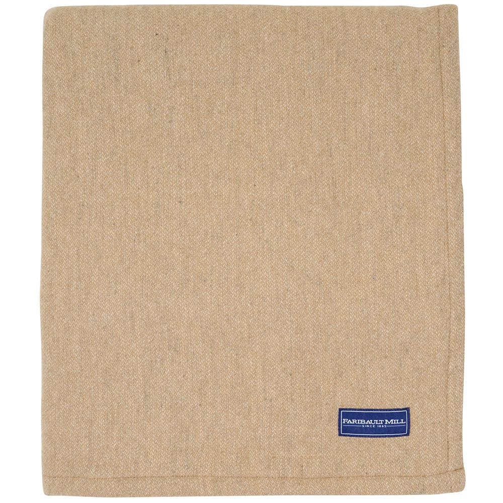Lakefront Wool Blanket - Heritage Beige active Current Full group-gallery King Lakefront Wool Blanket machine washable personalization Queen Solids Twin