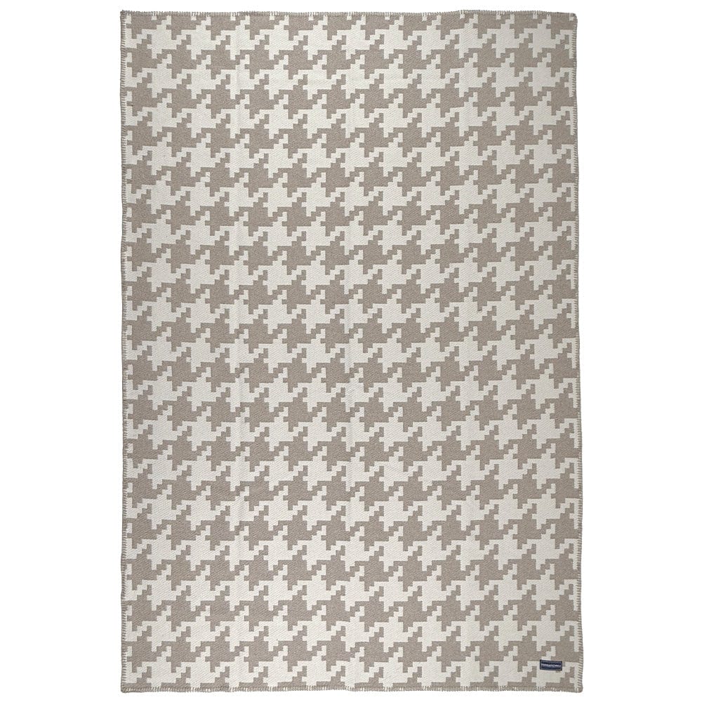 Factory Second Limited Edition Houndstooth Cotton Throw - Tan active Factory Second Limited Edition Houndstooth Throw Lakes & Maps machine washable