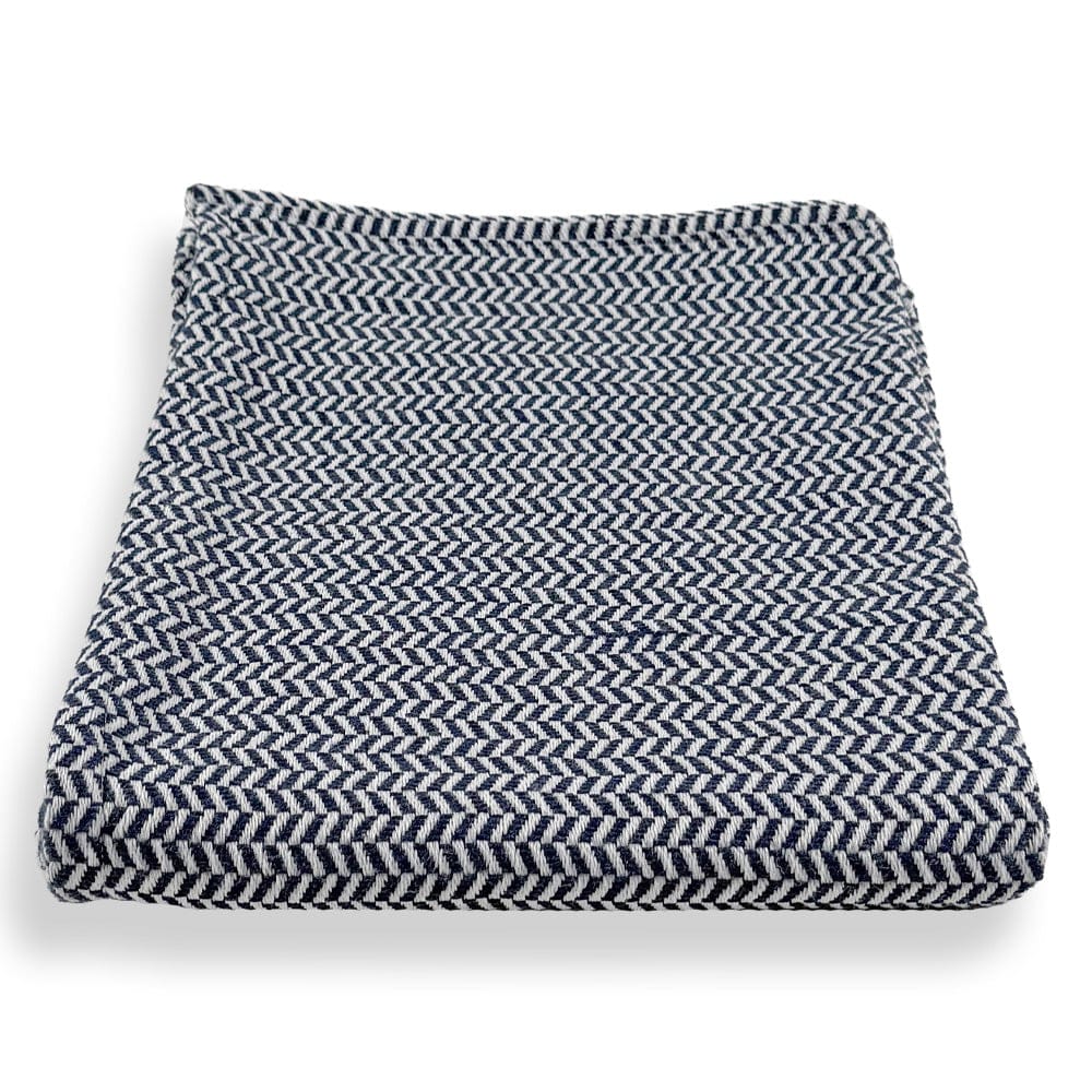Limited Edition North Star Herringbone Throw - Blue Current group-gallery Machine Washable sustainable throws