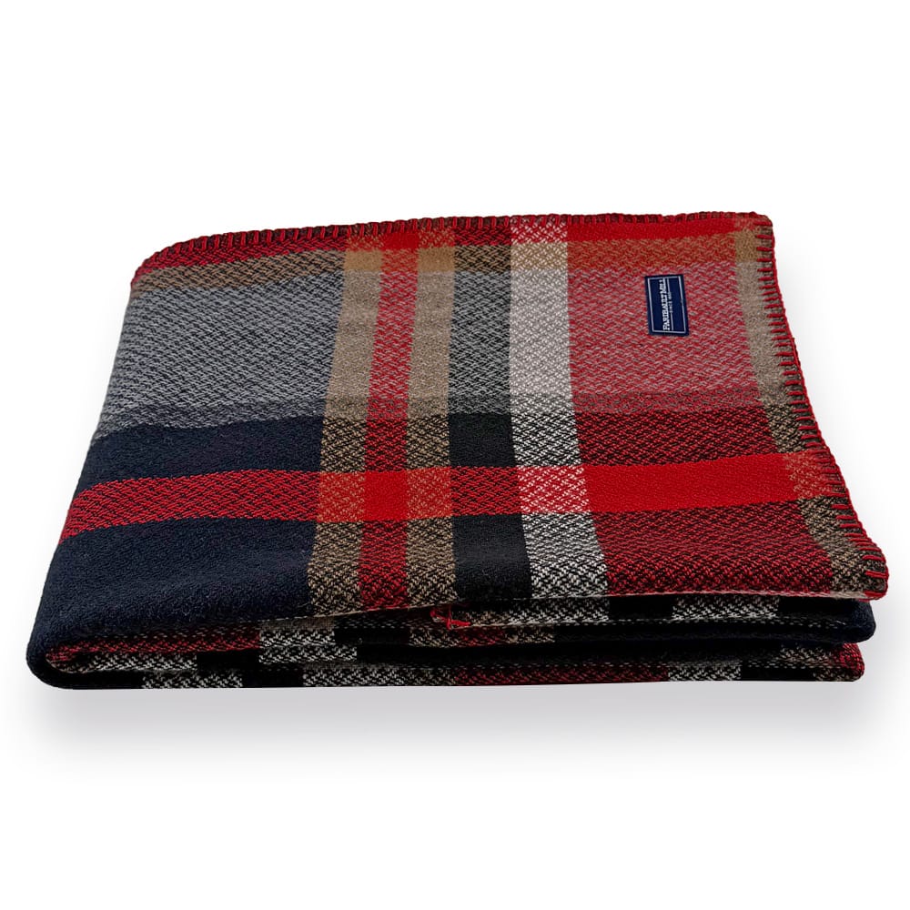 Limited Edition Plaid Throw Blanket - Red/Black active Buffalo Check Wool Throw Current Faribault Full Price group-gallery machine washable Patterns & Plaids