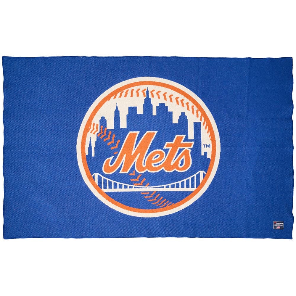 New York Mets Wool Throw Blanket Blue active Current Dry clean or hand wash Full Price MLB New Lower Price personalization