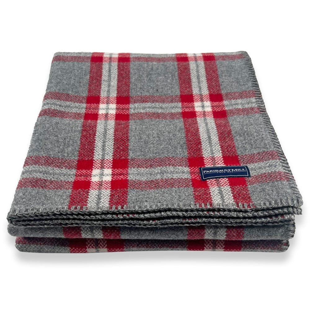 Minnehaha Falls Wool Throw - Red active Current Full Price group-gallery machine washable Minnehaha Falls Wool Throw New Lower Price Patterns & Plaids personalization