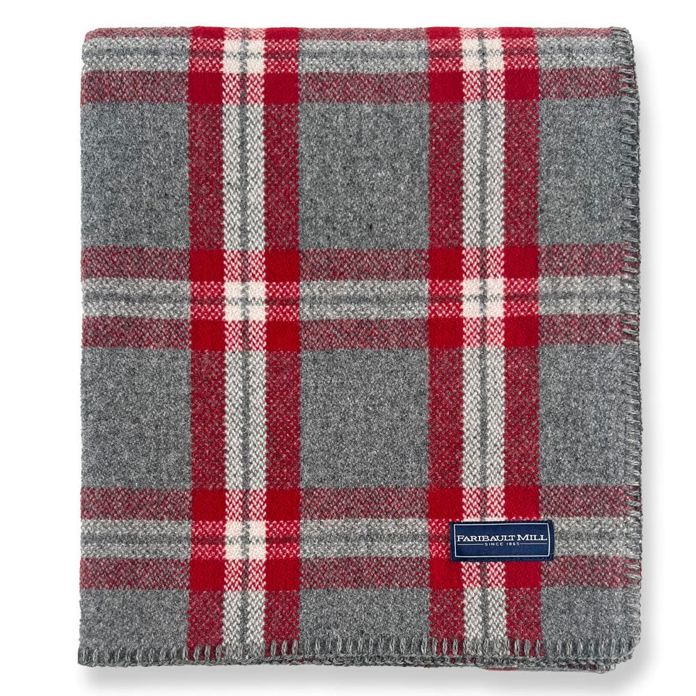 Minnehaha Falls Wool Throw - Red active Current Full Price group-gallery machine washable Minnehaha Falls Wool Throw New Lower Price Patterns & Plaids personalization