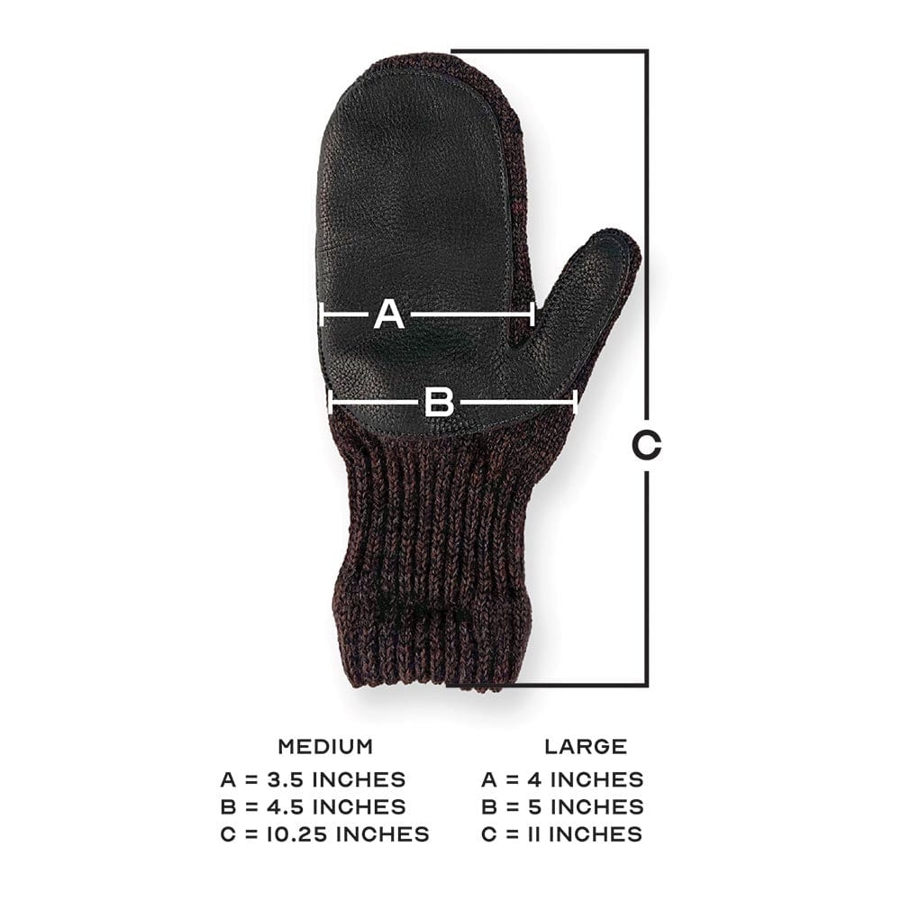 Mittens with Leather - Black Tweed active Current dry clean only group-gallery Sale