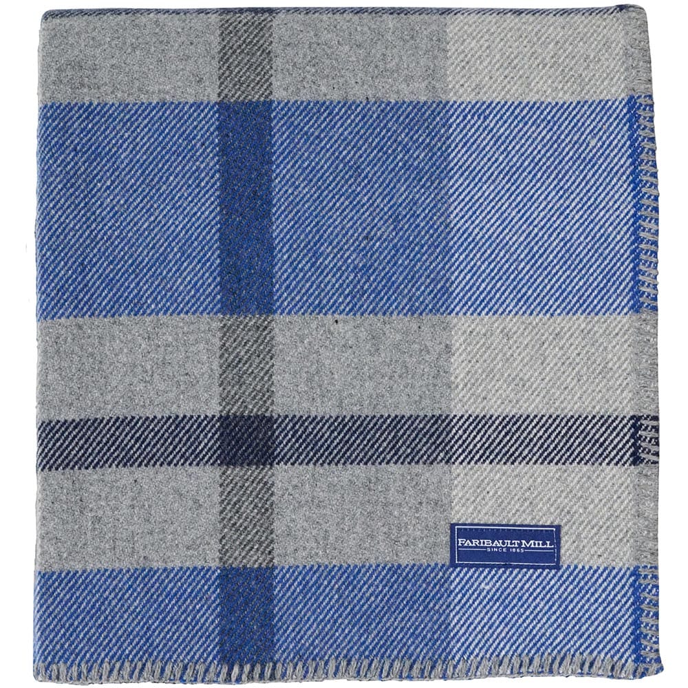 Northfield Plaid Wool Throw Blanket - Blue active Current Full Price group-gallery machine washable New Lower Price Northfield Plaid Wool Throw Patterns & Plaids
