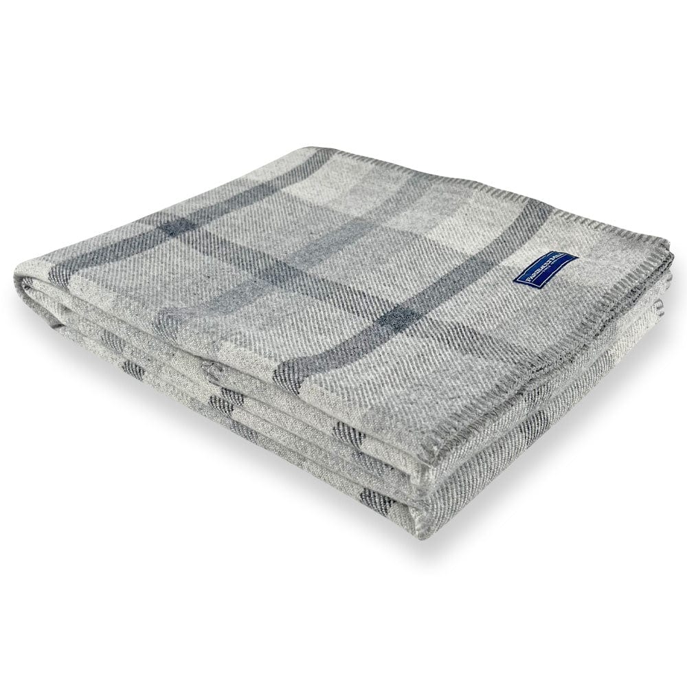 Factory Second Northfield Plaid Wool Throw Blanket - Gray active Current Factory Second Northfield Plaid Wool Throw group-gallery machine washable Patterns & Plaids