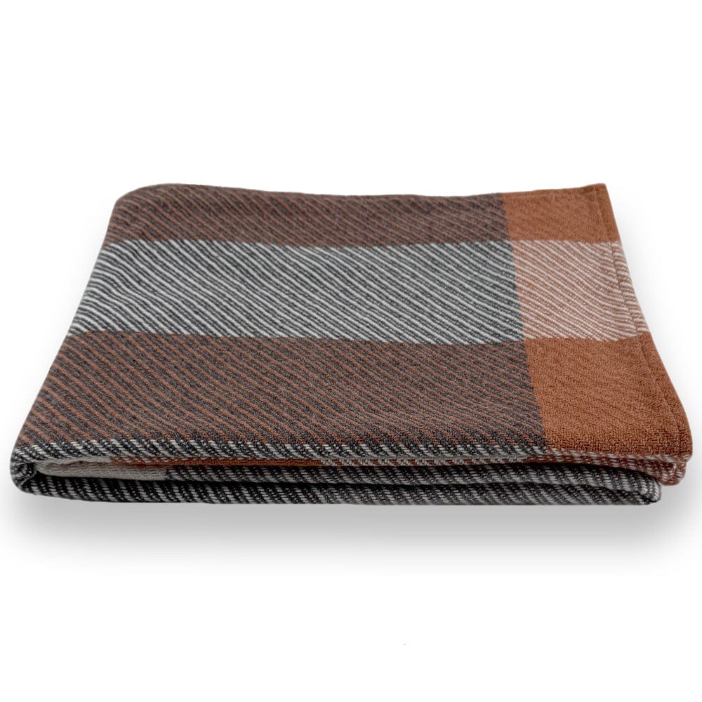 North Star Offset Plaid Throw - Rust Current group-gallery Machine Washable New Lower Price North Star Offset Plaid Throw personalization Sale sustainable throws