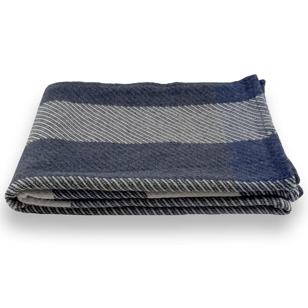 North Star Offset Plaid Throw - Blue Current Full Price group-gallery Machine Washable North Star Offset Plaid Throw sustainable throws