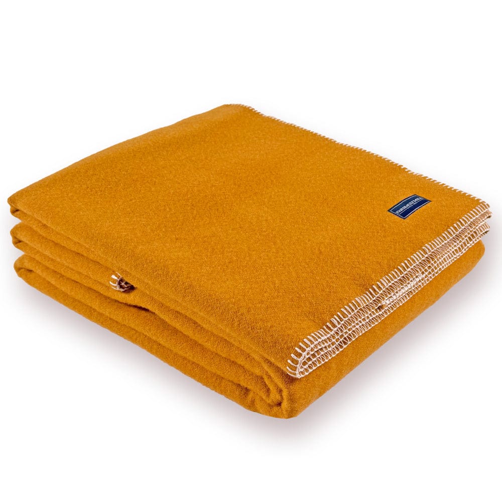 Pure & Simple Wool Blanket - Butterscotch active Current Full group-gallery King machine washable Pure & Simple Wool Blanket Queen Sale Solids Twin