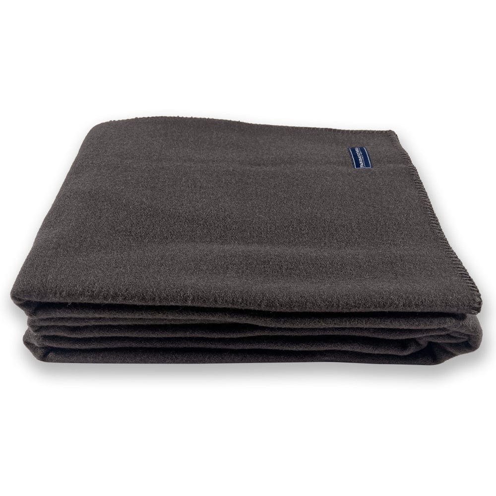 Pure & Simple Wool Blanket - Charcoal active Current Full group-gallery King machine washable Queen Solids Twin