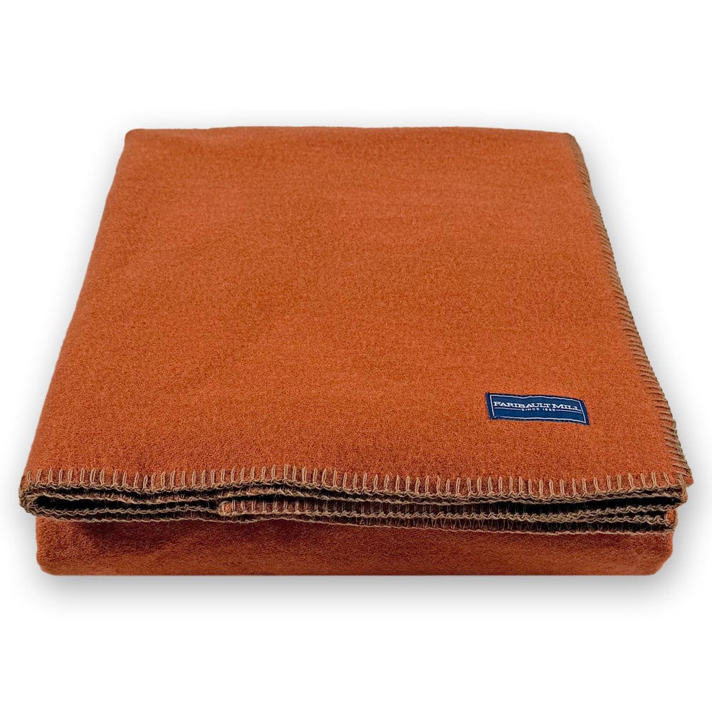 Pure & Simple Wool Blanket - Terracotta active Current Full group-gallery King machine washable New Lower Price Pure & Simple Wool Blanket Queen Sale Solids Twin