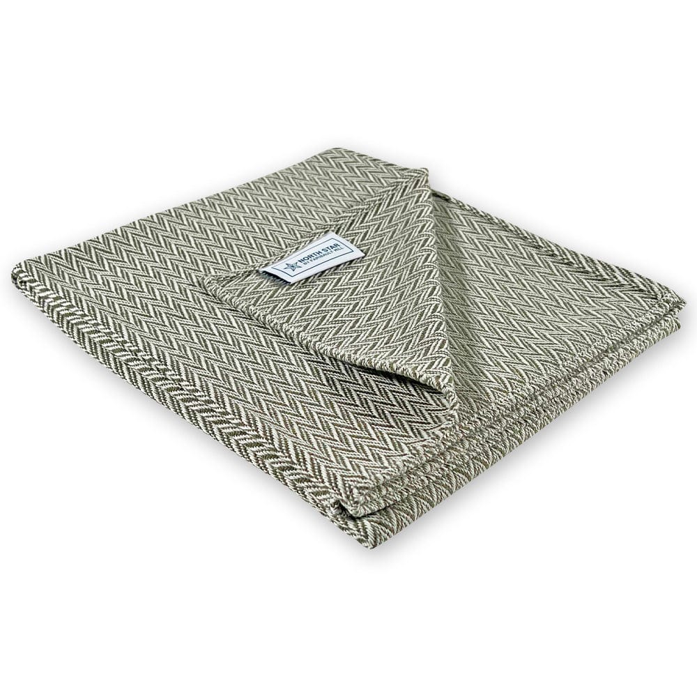North Star Reverse Twill Throw Green