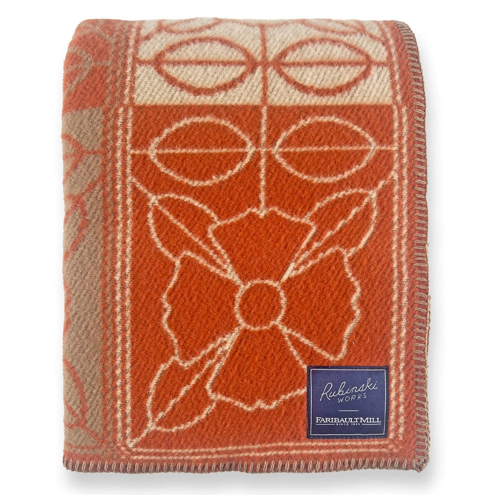 Rubinski Works Four Directions Flora Throw active Artist Collection Current Dry clean or hand wash Full Price Rubinski Works Wool Throw