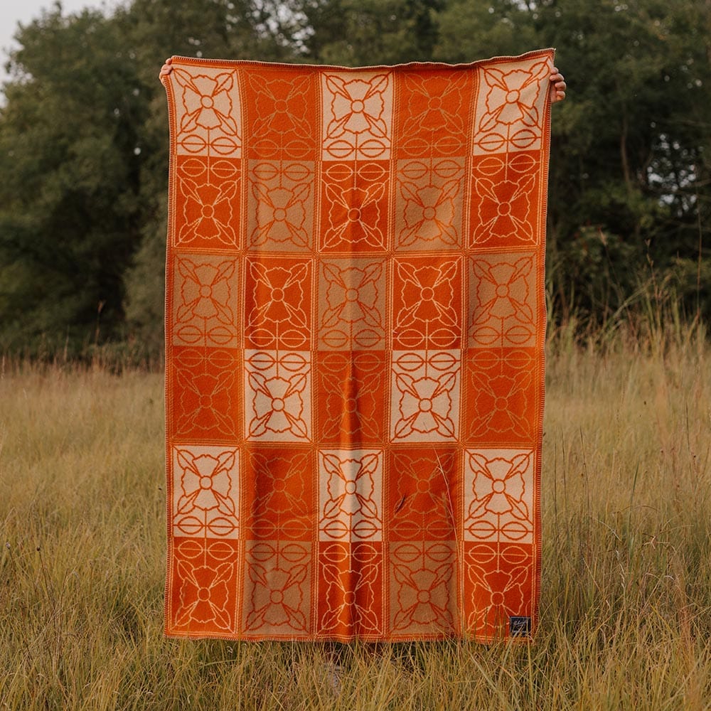 Rubinski Works Four Directions Flora Throw active Artist Collection Current Dry clean or hand wash Full Price Rubinski Works Wool Throw
