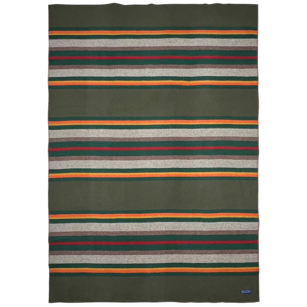Factory Second Olive Drab Santa Fe Wool Throw Blanket active machine washable