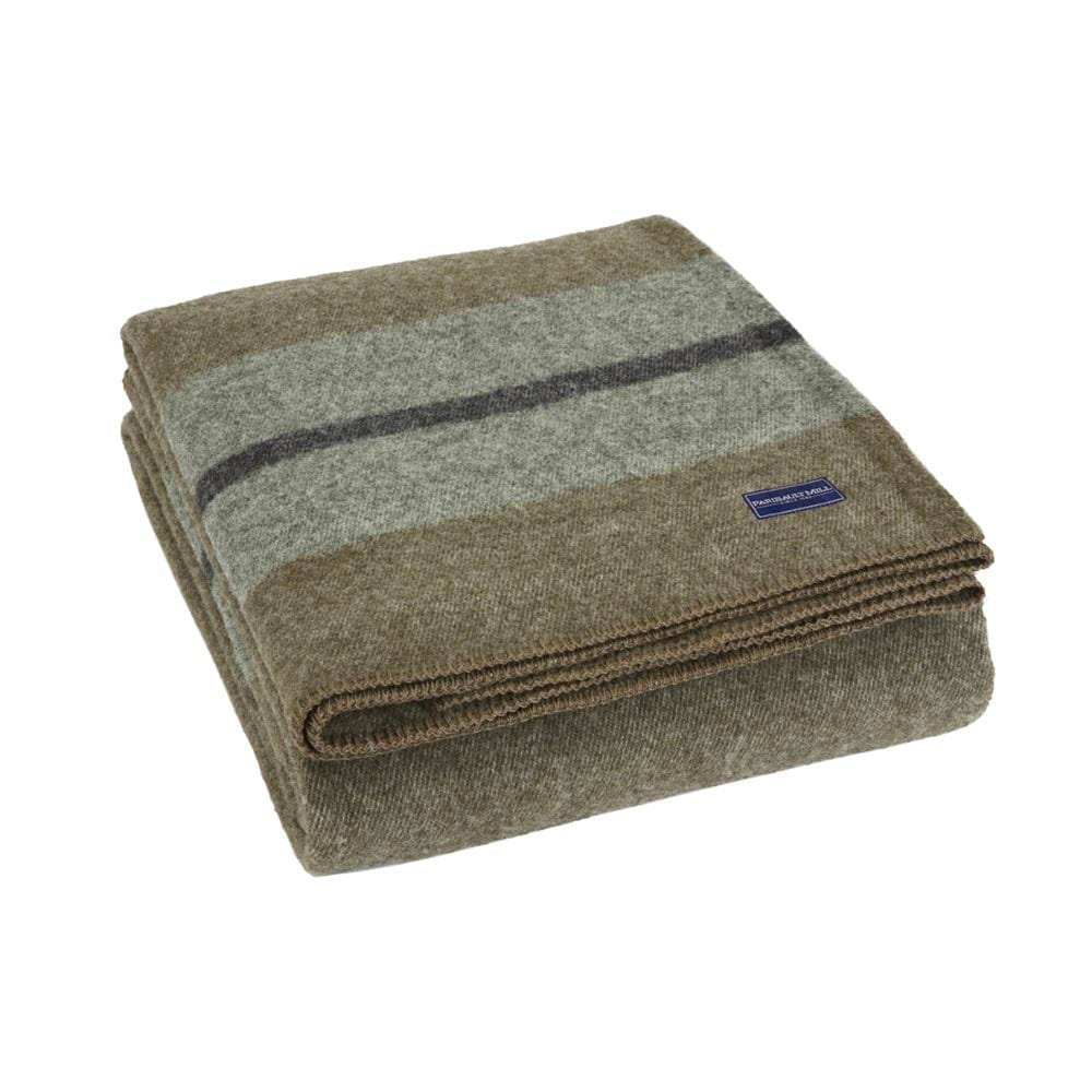 Scout Wool Camp Blanket - Moss Green active Current Full King machine washable New Lower Price Queen Sale Scout Wool Camp Blanket Stripes Twin