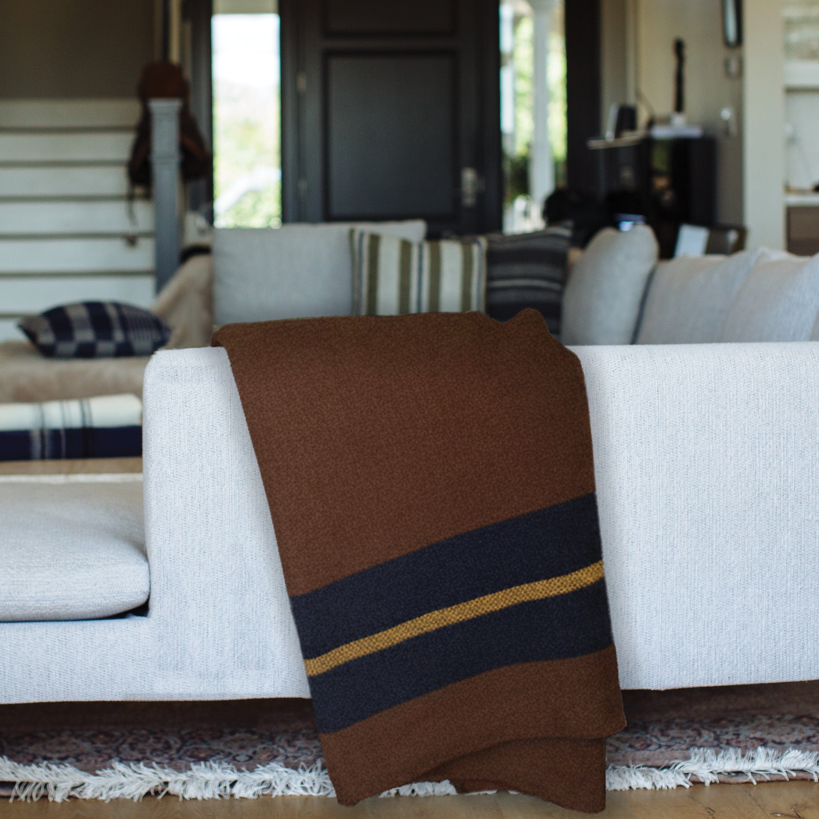 Scout Wool Camp Blanket - Brown active Current Full King machine washable New Lower Price Queen Scout Wool Camp Blanket Stripes Twin