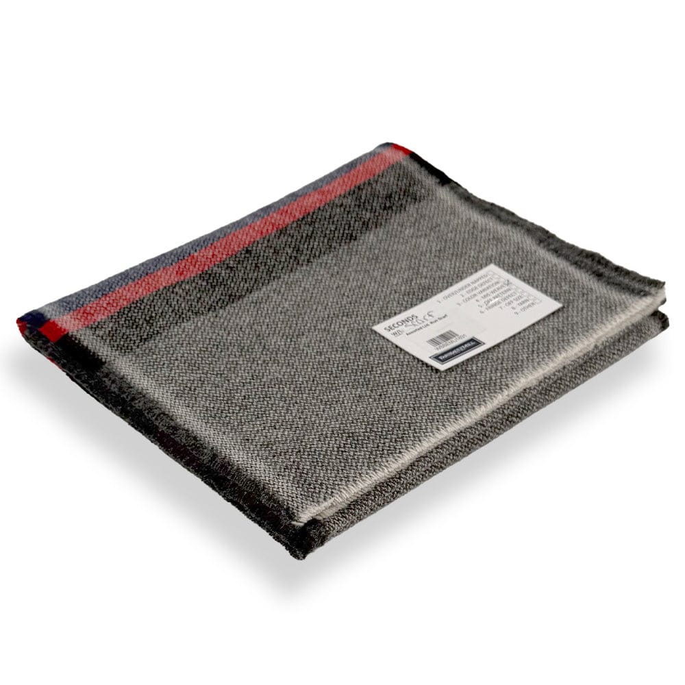 Factory Second Limited Run Striped Wool Scarf - Gray active group-gallery