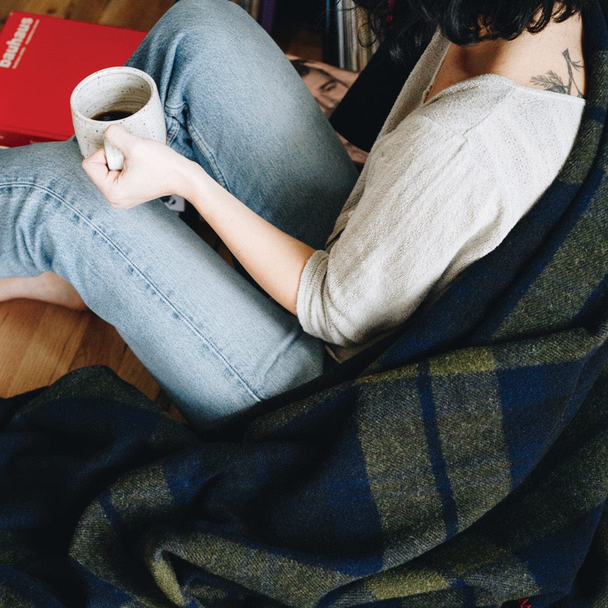 Shadow Plaid Wool Throw active machine washable Patterns & Plaids