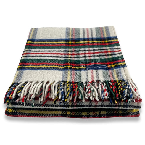 Stewart Plaid Wool Throw Blanket