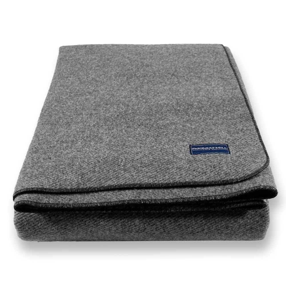 Factory Second Summit Wool Blanket - Black active Current Dry clean or hand wash Factory Second Summit Wool Blanket Full group-gallery King Queen Solids Twin