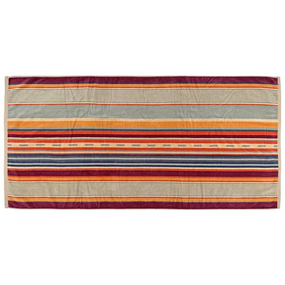 Sunset Stripe Towel - Orange 34" x 70" active Current Faribault Full Price group-gallery machine washable Stripes Towel
