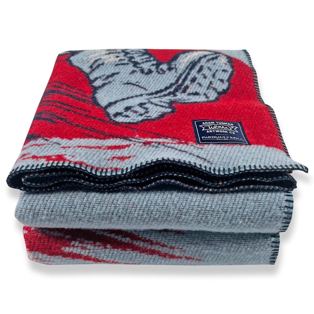 Adam Turman Paul Bunyan & Babe the Blue Ox Throw active Adam Turman Wool Throw Artist Collection Current Dry clean or hand wash Full Price