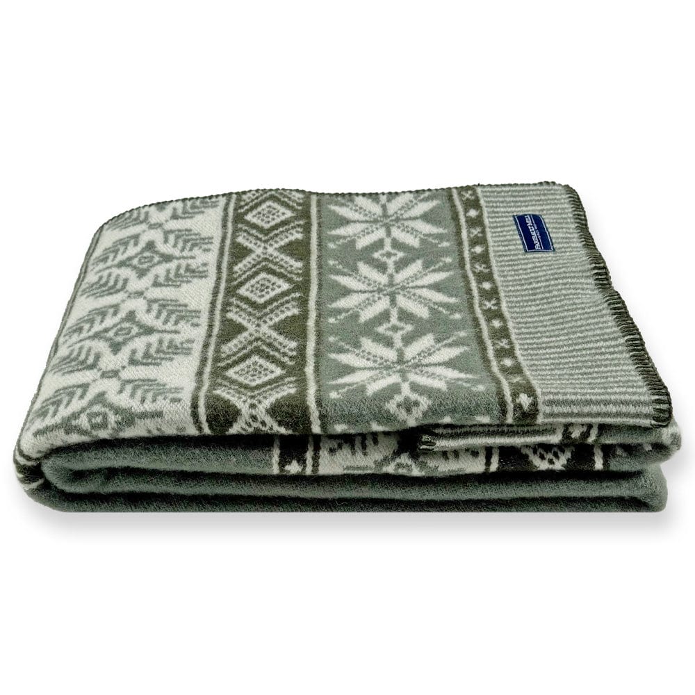 Nordic Wool Throw Blanket - Sage Green active Current Dry clean or hand wash group-gallery New Lower Price Sale
