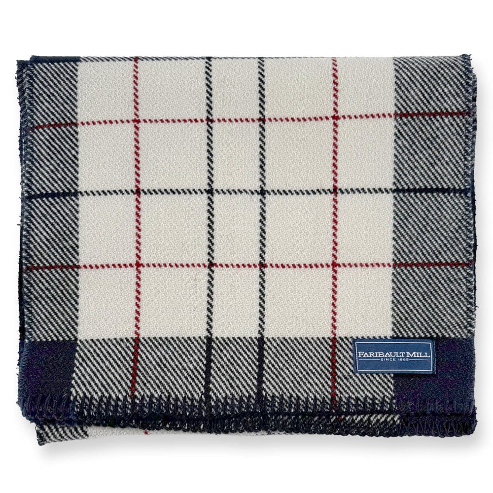 Windowpane Wool Scarf - Natural Natural active group-gallery