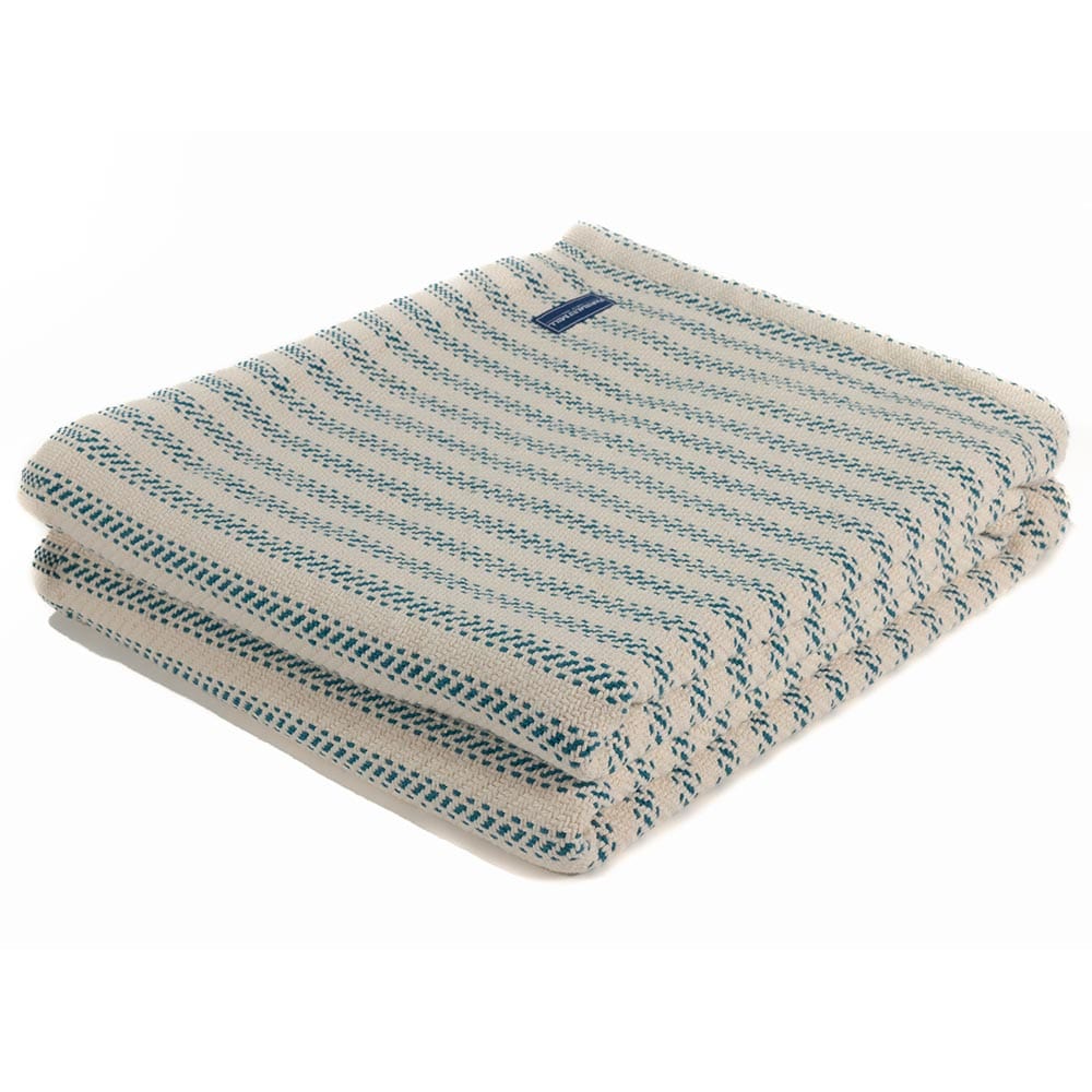 Winona Cotton Blanket - Azure Azure active Full group-gallery King machine washable Queen Stripes Twin