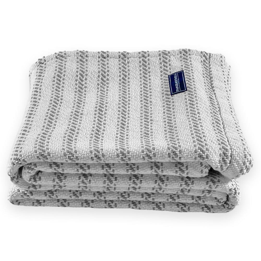 Dockside Cotton Throw - Gray Heather active Current Dockside Cotton Throw group-gallery machine washable Sale Stripes
