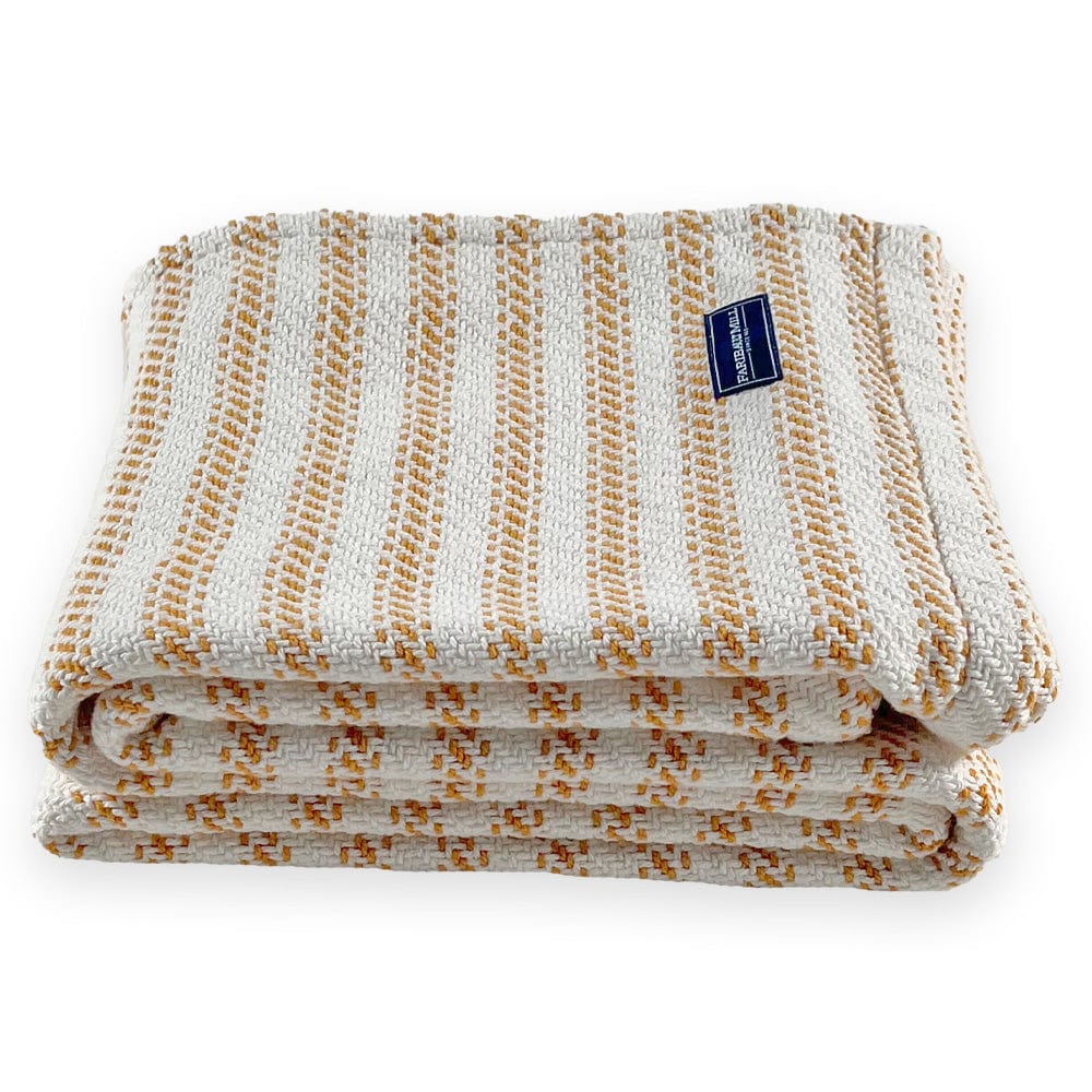 Dockside Cotton Throw - Mustard active Current Dockside Cotton Throw group-gallery machine washable New Lower Price personalization Sale Stripes