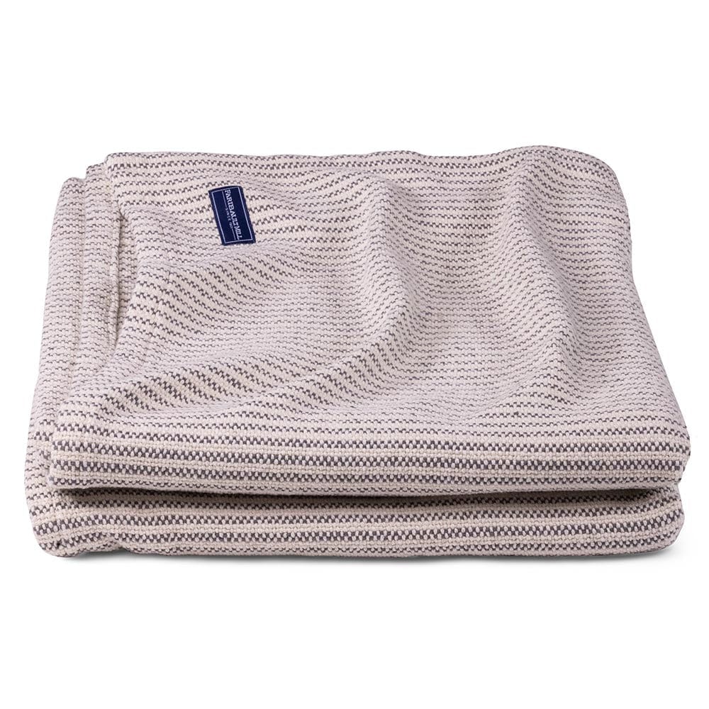 Winslow Cotton Blanket - Slate active Current Full group-gallery King machine washable Queen Stripes Twin