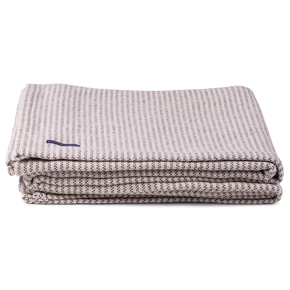 Winslow Cotton Blanket - Slate active Current Full group-gallery King machine washable Queen Stripes Twin